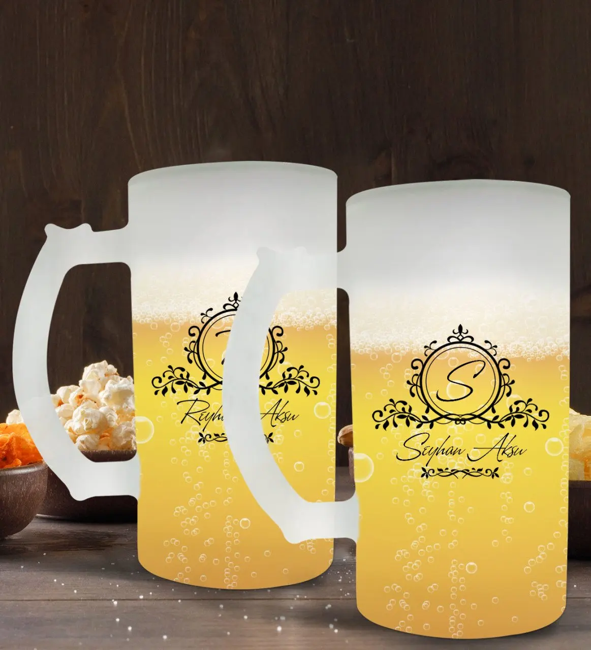 

Персонализированная пивная чашка 50cl-11 из матового стекла 2'li