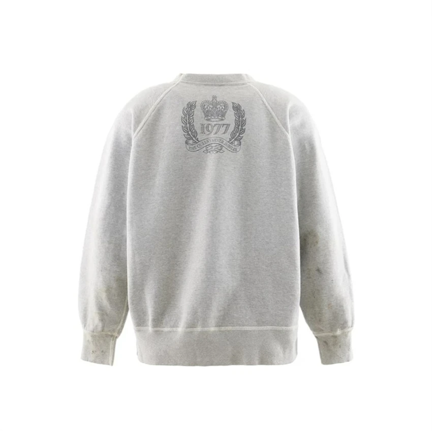 SAINT 2024 новая высококачественная винтажная стираная толстовка с круглым вырезом и