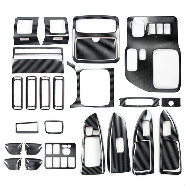 

car Central control panel carbon fiber trim full set interior trims for 03-09 Prado LC120