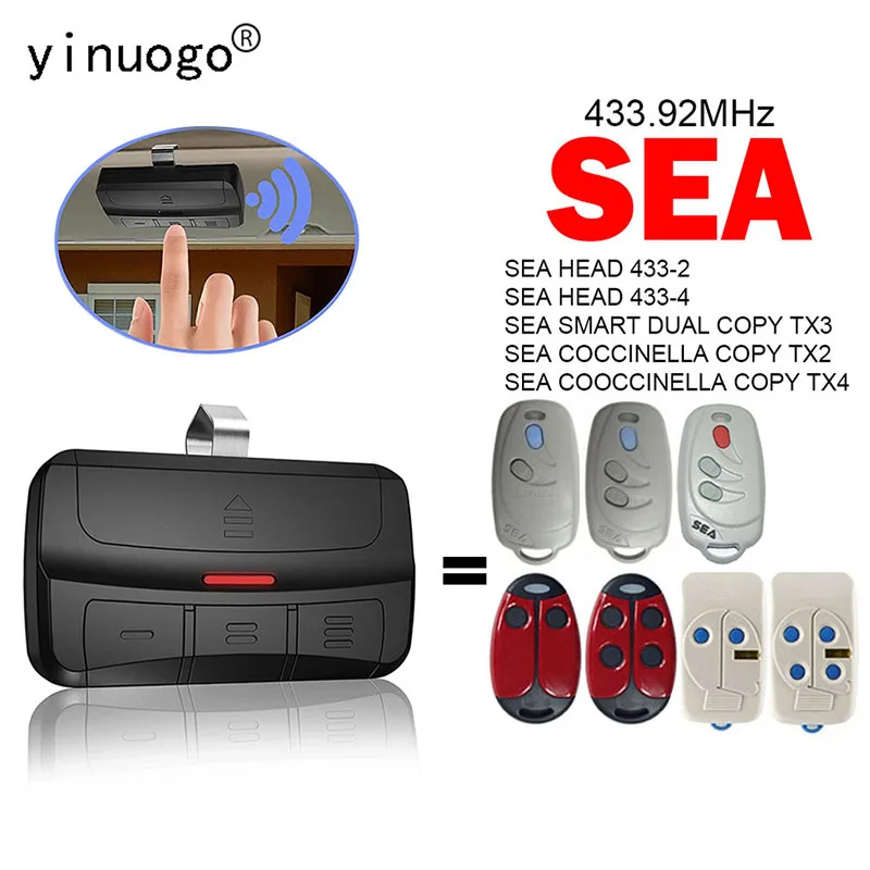 

SEA HEAD 433-2 433-4 / SMART DUAL COPY TX3 / COCCINELLA COPY TX2 / COOCCINELLA COPY TX4 Garage Door Remote Control Duplicator