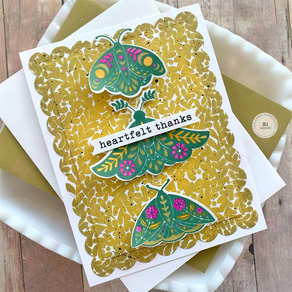 Здравствуйте причудливые крылья Набор для изготовления открыток трафареты