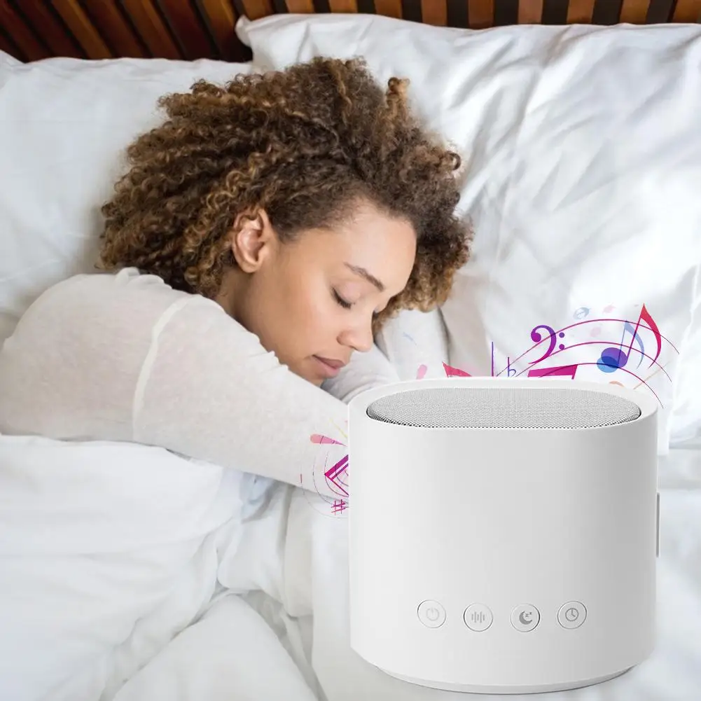 

Звуковая машина для сна с белым шумом, отличный прочный АБС-пластик, инженерный пластик, перезаряжаемый таймер, для сна, музыки, расслаблени...