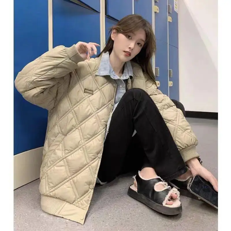 Зимняя стеганая утолщенная куртка с хлопковой подкладкой в американскую