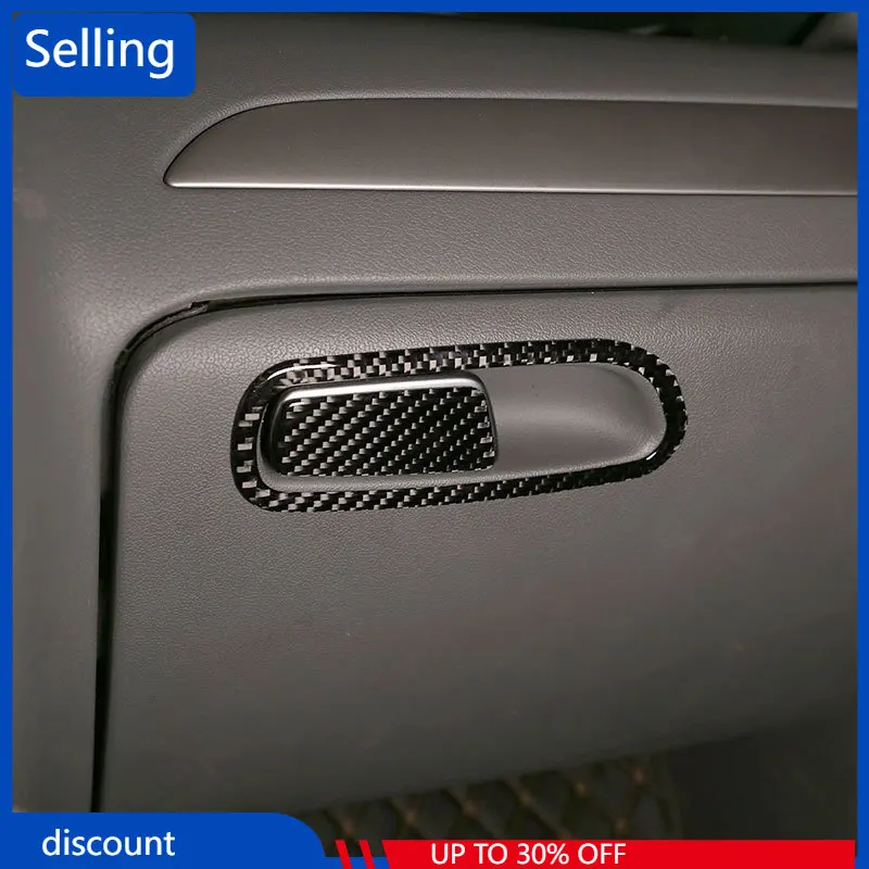 

Car Accessories Interior Glove Box Switch Protection Decoration Frame Sticker For Audi A4L / A5 2009-2016 Real Carbon Fiber 2Pcs