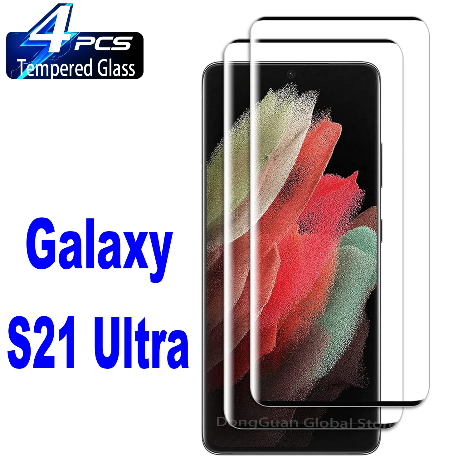 

2/4Pcs High Auminum Tempered Glass For Samsung Galaxy S21 Ultra 5G S20 S22 S23 Ultra Plus Note 20 Ultra Screen Protector Glass