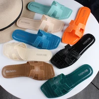 women summer slippers peep toe solid flat ladies slides beach shoes zapatos mujer comfortable fashion female candy color sandals