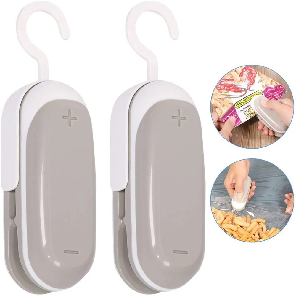 

Мини-герметик для пакетов, портативный термовакуумный герметик, пластиковый герметик, герметик для пакетов, термоуплотнитель 2 в 1 и резак, м...