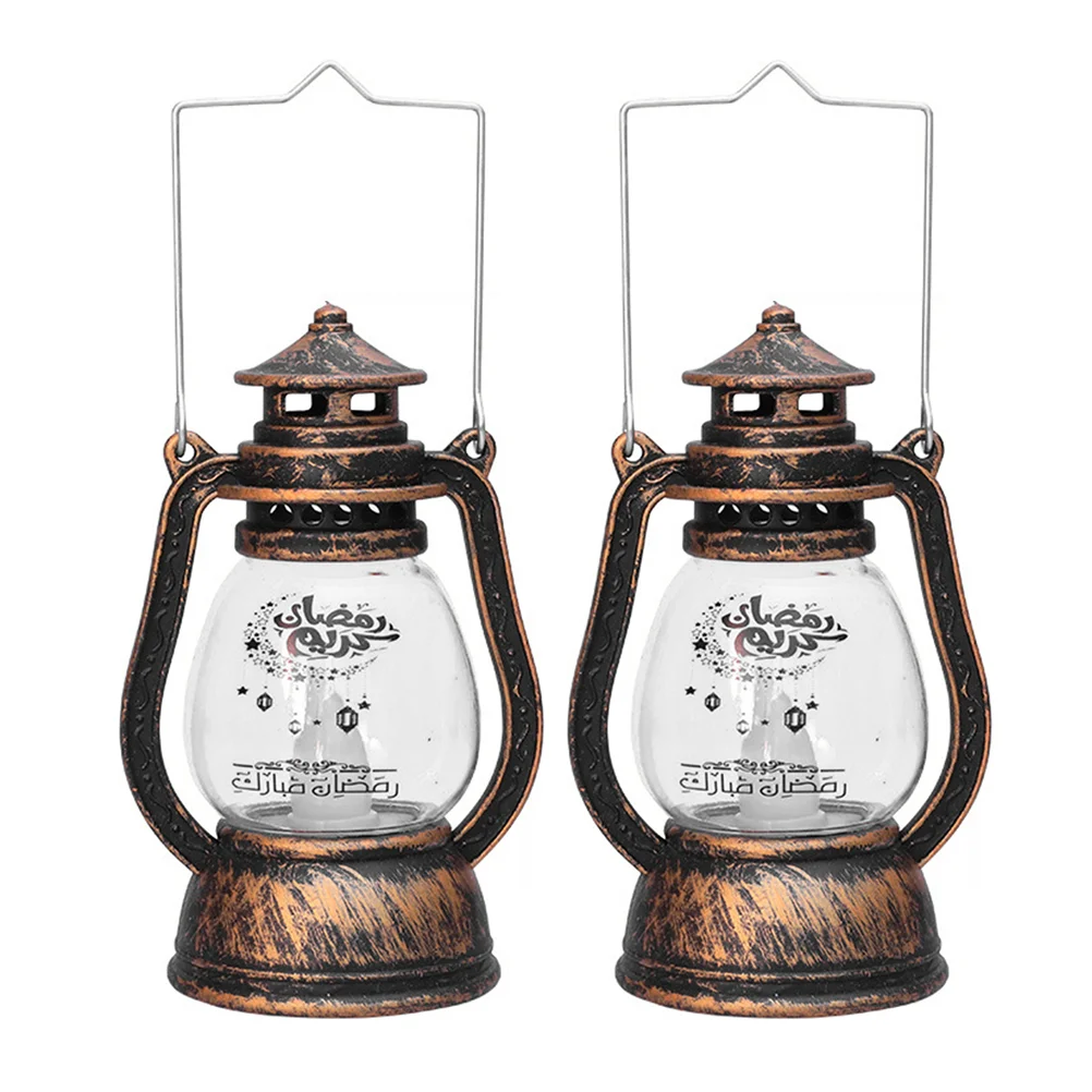 

2pcs LED Eid Lantern Festive Decorative Lamp Handheld Festival Party Light