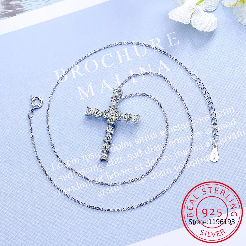 Ожерелье с муассанитом в форме сердца D стерлинговое серебро 925 пробы подвески