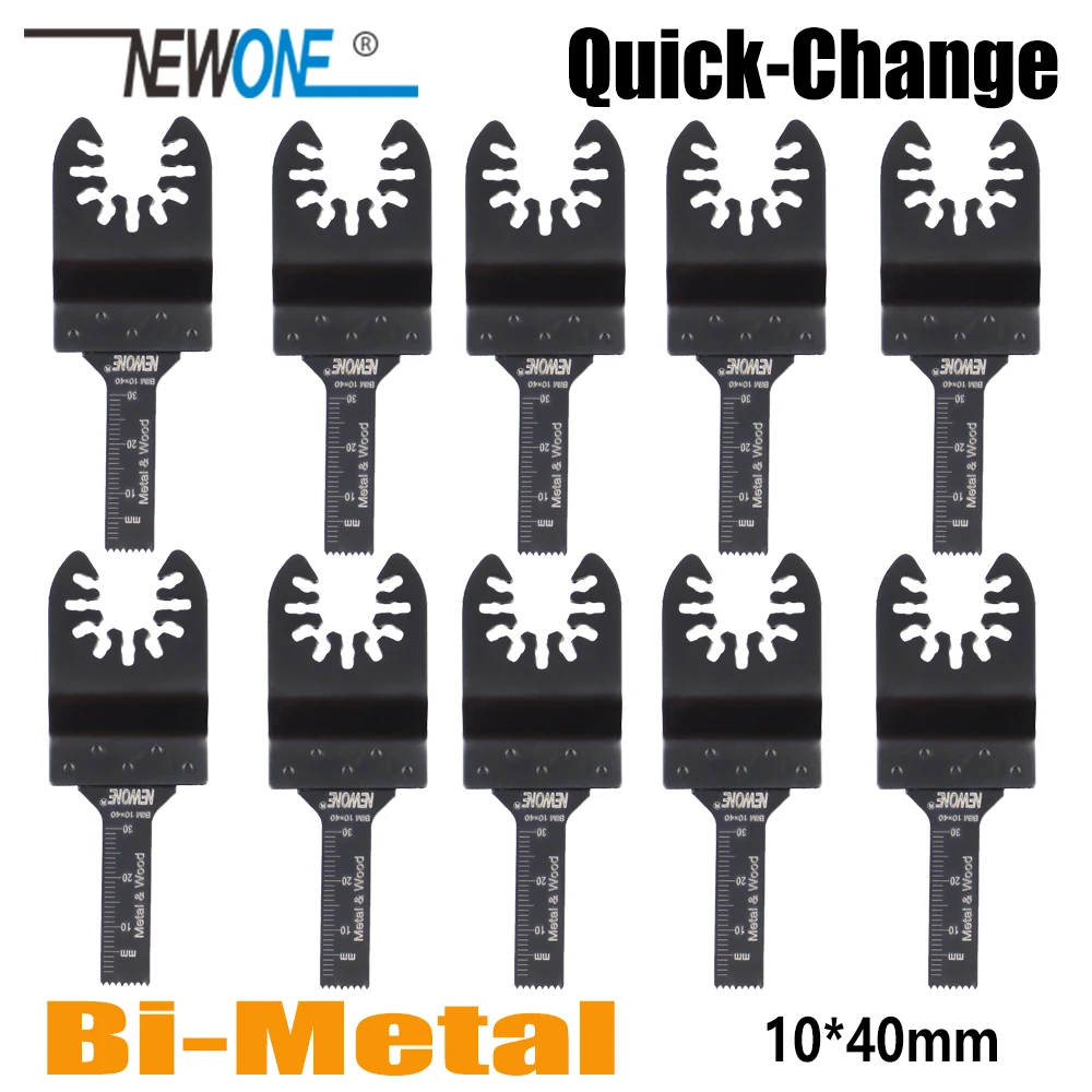 

NEWONE BIM10*40mm Bi-metal Quick-change/Release Saw Blades fit Oscillating Tools multi-function tool for Cutting Metal/Wood