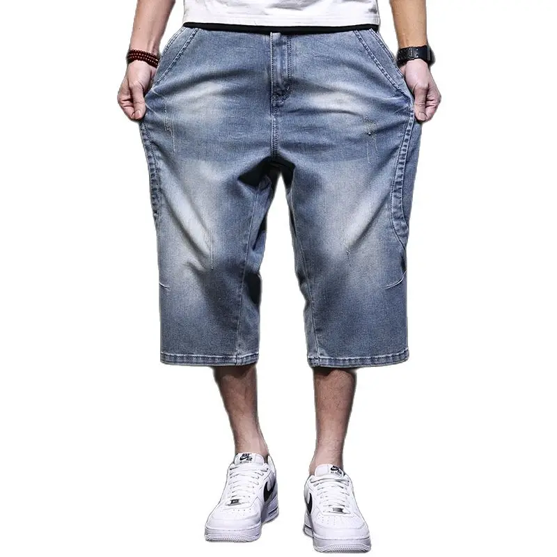 

Plus Size Hiphop Harem Denim Shorts Men's Casual Loose Baggy Boardshorts Streetwear Jeans Shorts Clothing