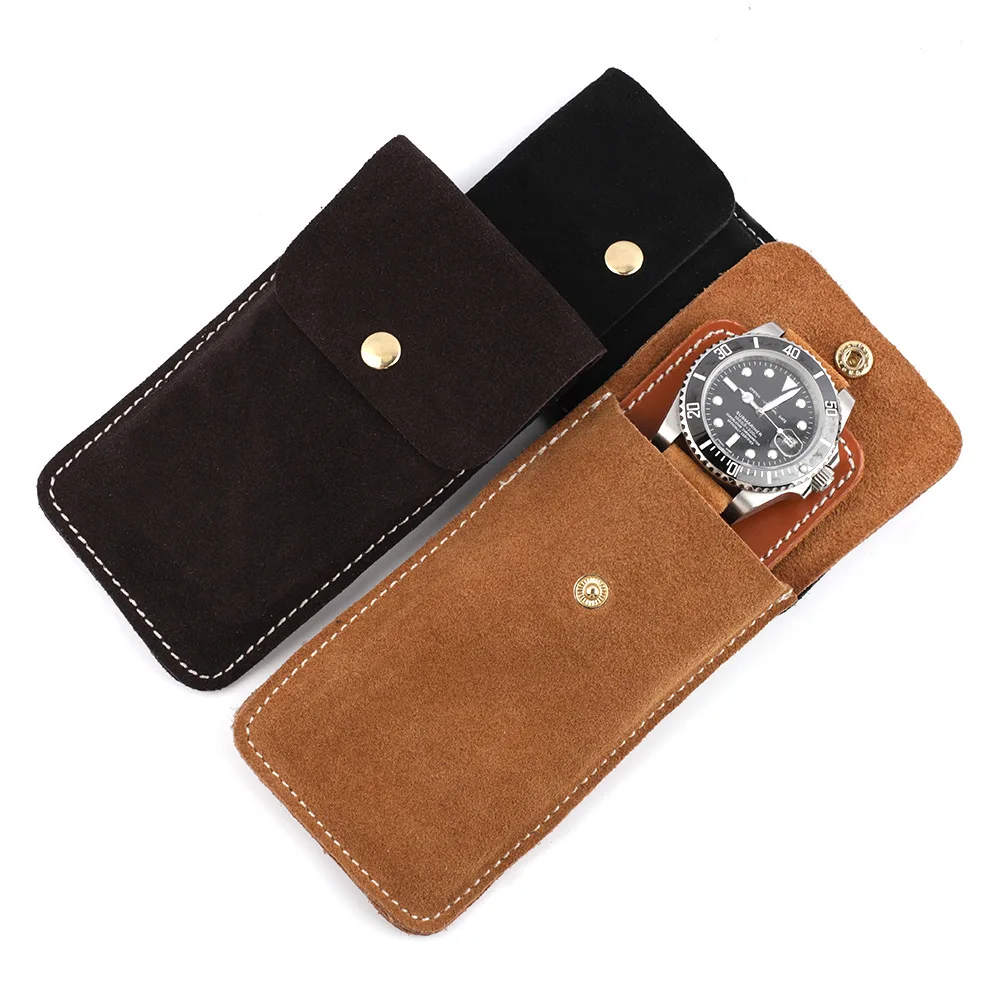 Watch Dial Storage Protective Case Velvet Travel Watch Storage Bag Leather Watch Gift Box Bag