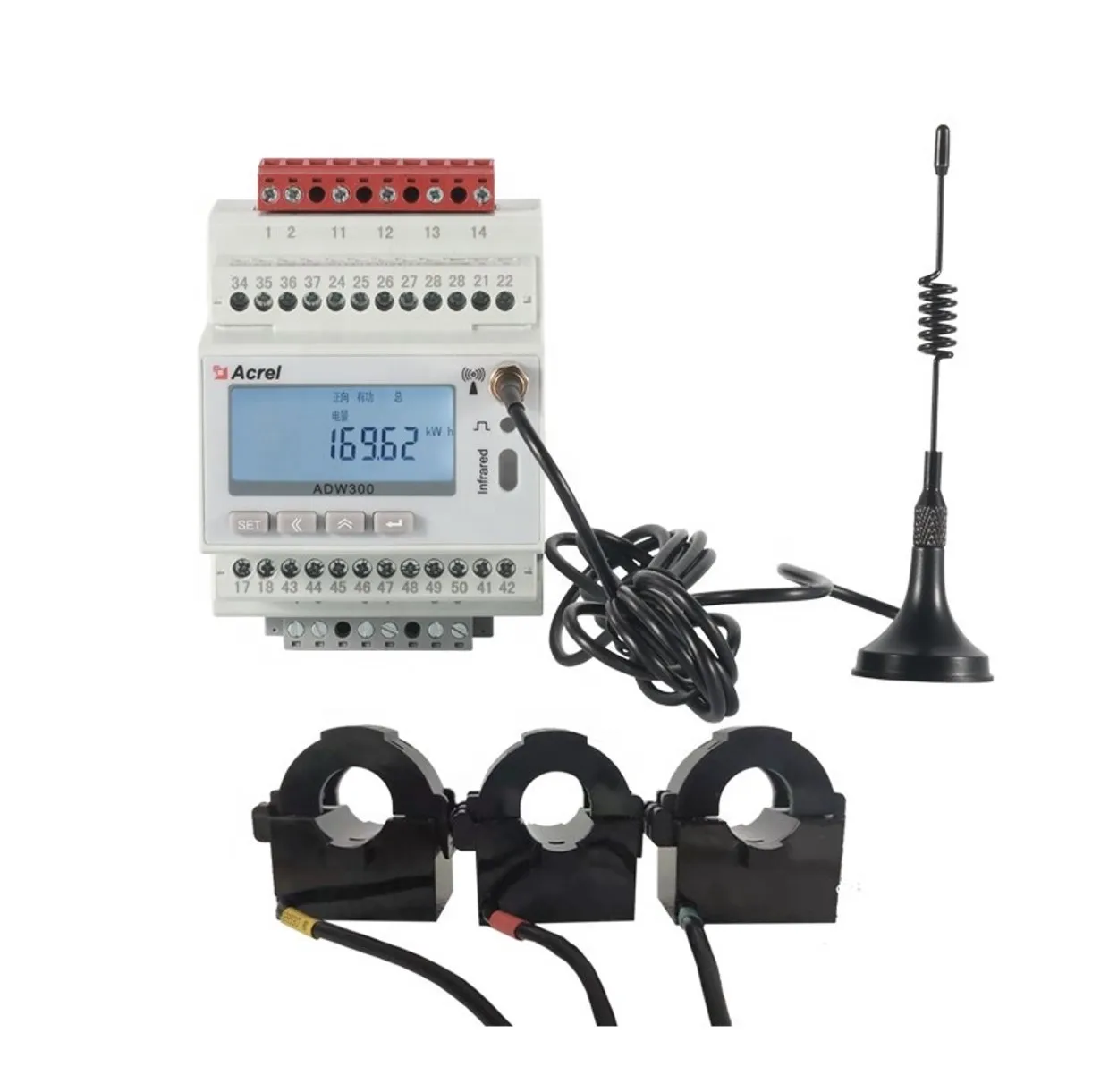 

Electric ADW300W-WF 100V/380V/690V Wireless Energy Meter with Current Transformers