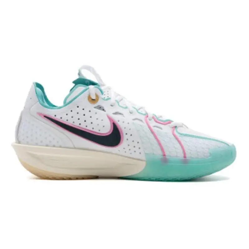Nike Air Zoom G.T. Баскетбольные кроссовки Cut 3 унисекс низкие белые/синие HM3699-161