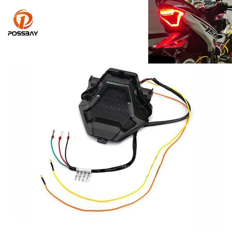 

Motorcycle Rear Tail Light Brake Turn Signals Integrated LED Light Stop Warning for Yamaha YZF Y15ZR R3 R25 2013-2020 FZ07 MT07