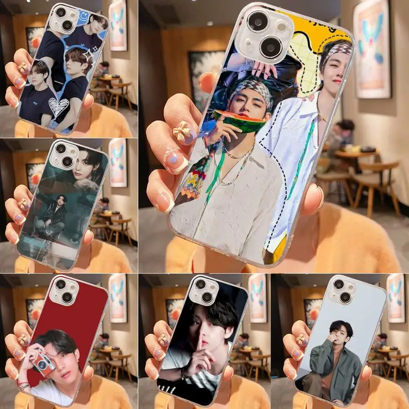 

Kpop Kim Taehyung V Phone Case For Iphone 7 8 Plus X Xr Xs 11 12 13 Se2020 Mini Mobile Iphones 14 Promax Case