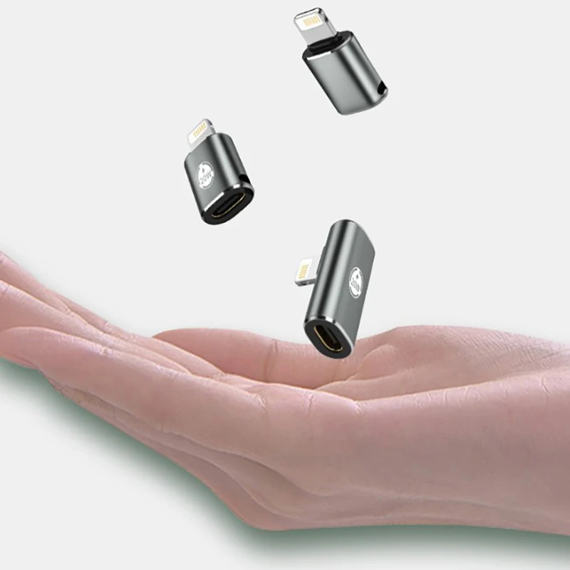 

20W Type-C Fast Charging Adapter For IPhone 11 12 13 USB C Female To Lighting Male Straight Head Elbow Converter Adapter