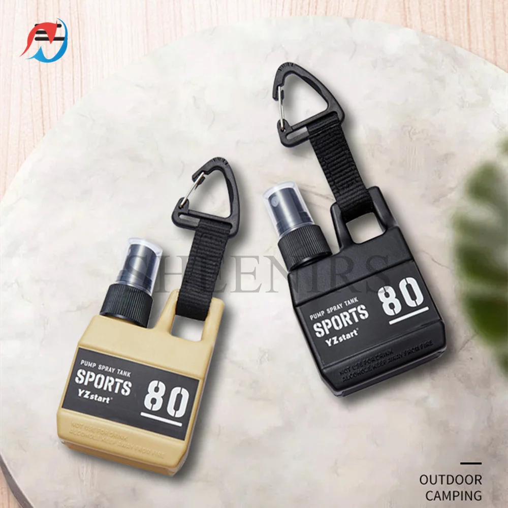 

Sheenirs, 1 шт., новые пластиковые контейнеры 80 мл для кемпинга с мелким туманом, многоразовые контейнеры с брелоком для жидкостей для шампуня