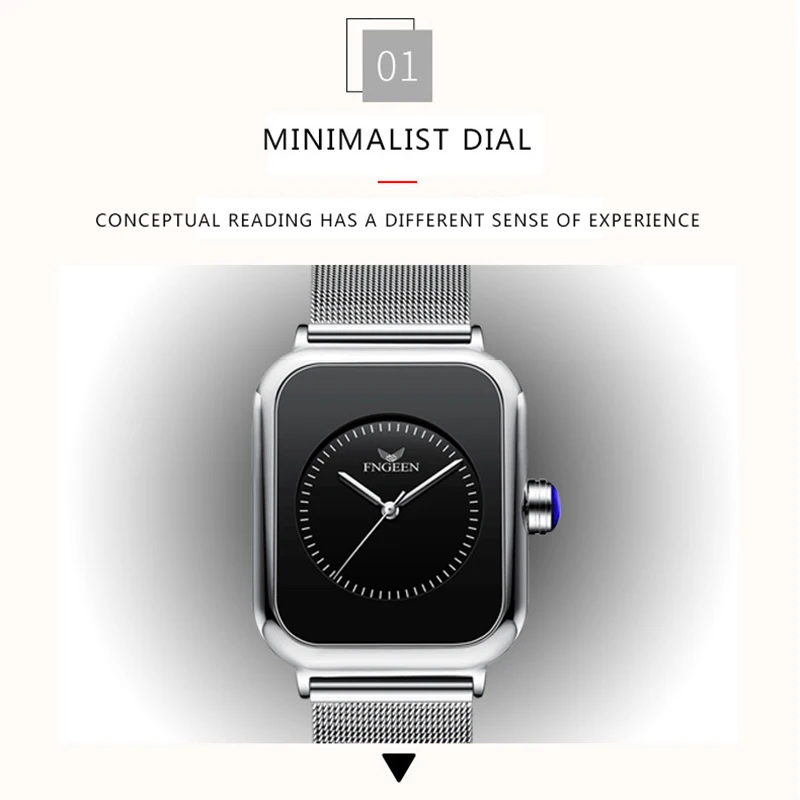 2023 New Hot Selling Simple and Creative Waterproof Square Dial Women's Quartz Watch Girlfriend Leisure Luxury Gift