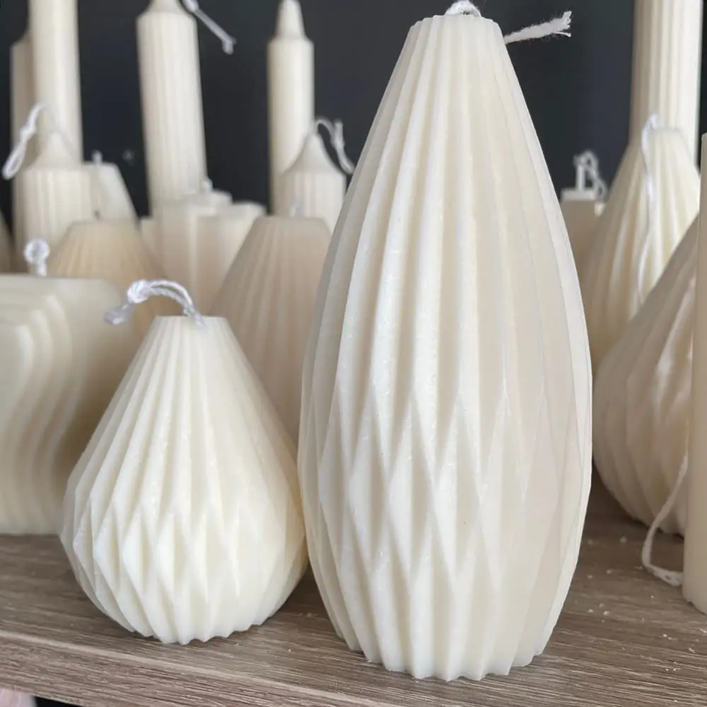 

3D Pear Bottle Shape Silicone Candle Mold DIY Geometric Soap Gypsum Resin Mold Candle Making Supplies Home Craft Decoration