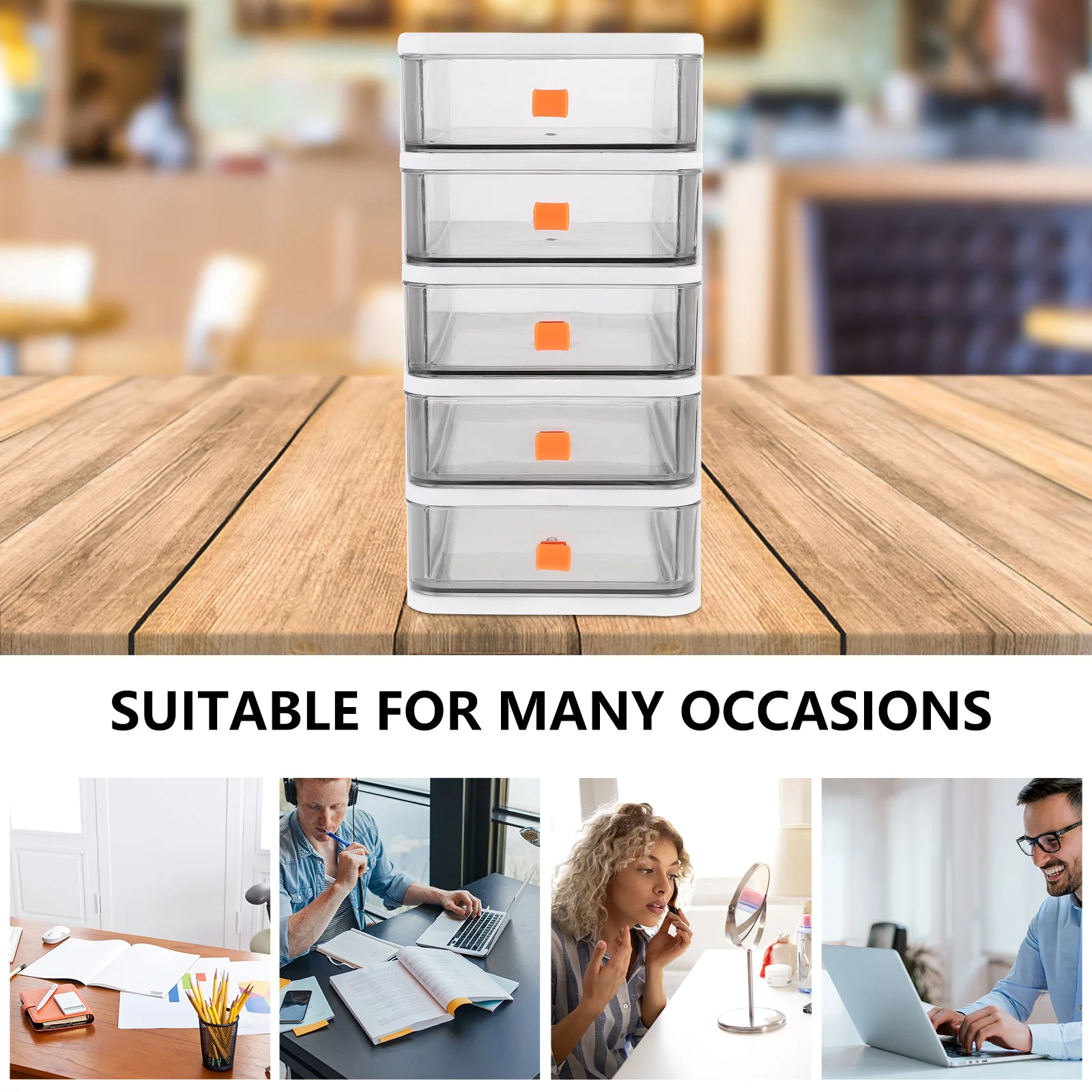 

Storage Desktop Box Organizer Drawer Mini Cabinet Deskjewelry Sundriesdrawers Small Transparent Clear Layer Shelf 5 Multilayer