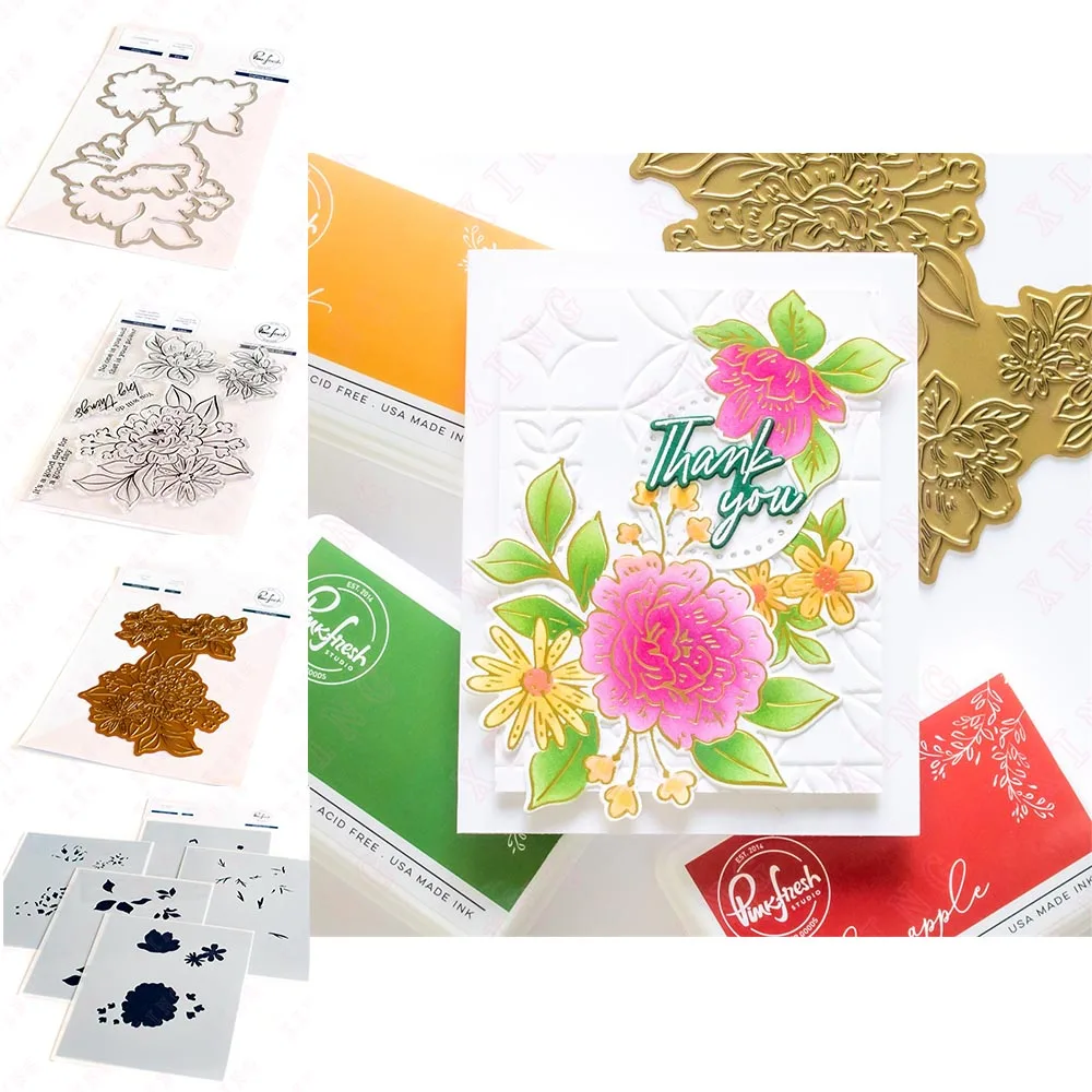 Diy Декор тиснение крафт трафарет металлические Вырубные штампы Alpha Florals