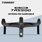 Новинка TOSEEK TR5500 углеродный дорожный Интегрированный руль 28,6 мм углеродный руль с велосипедным держателем для компьютера руль для велосипеда