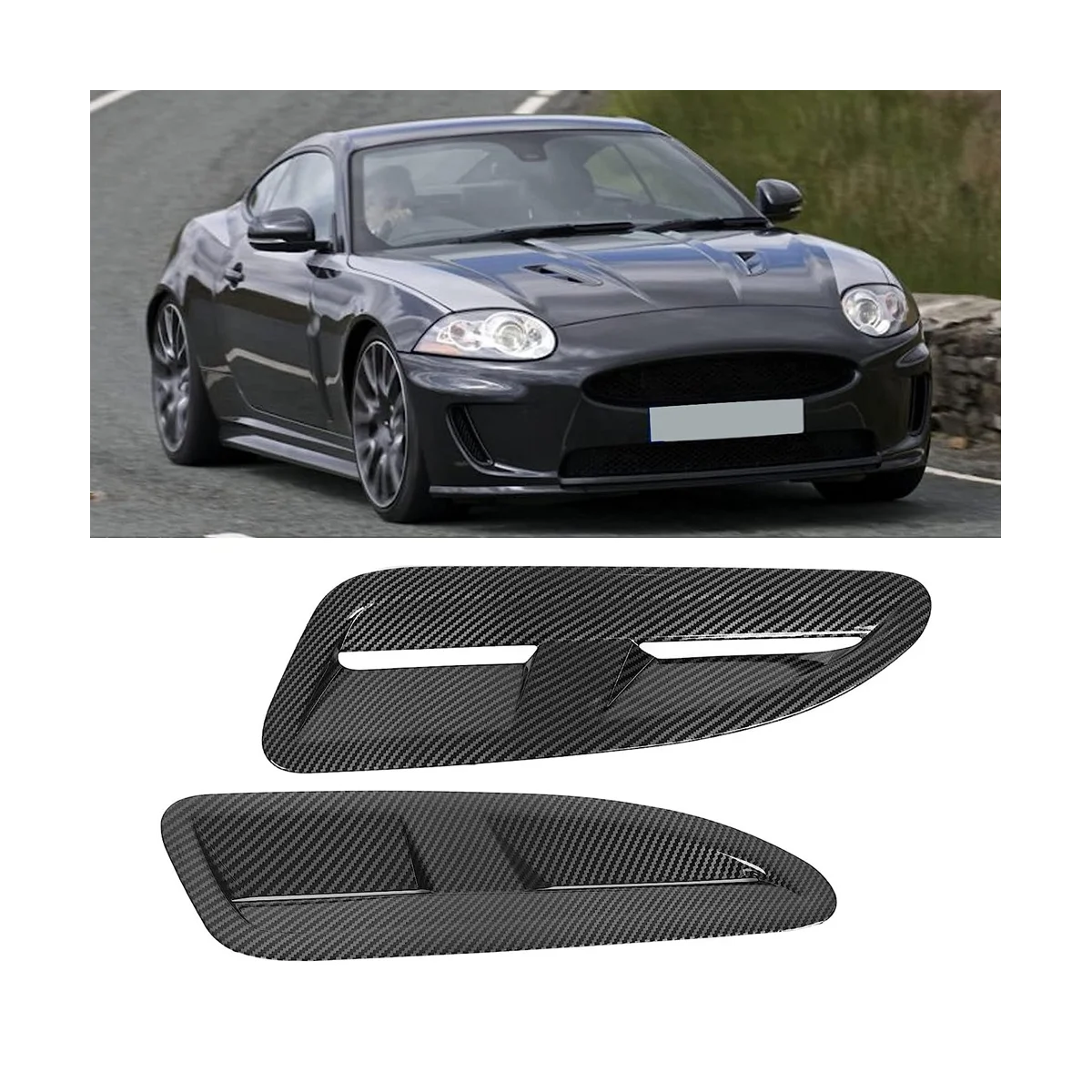 Накладки на вентиляционное отверстие капота универсальные для Jaguar XKR XK8 Mazda MX5 RX8