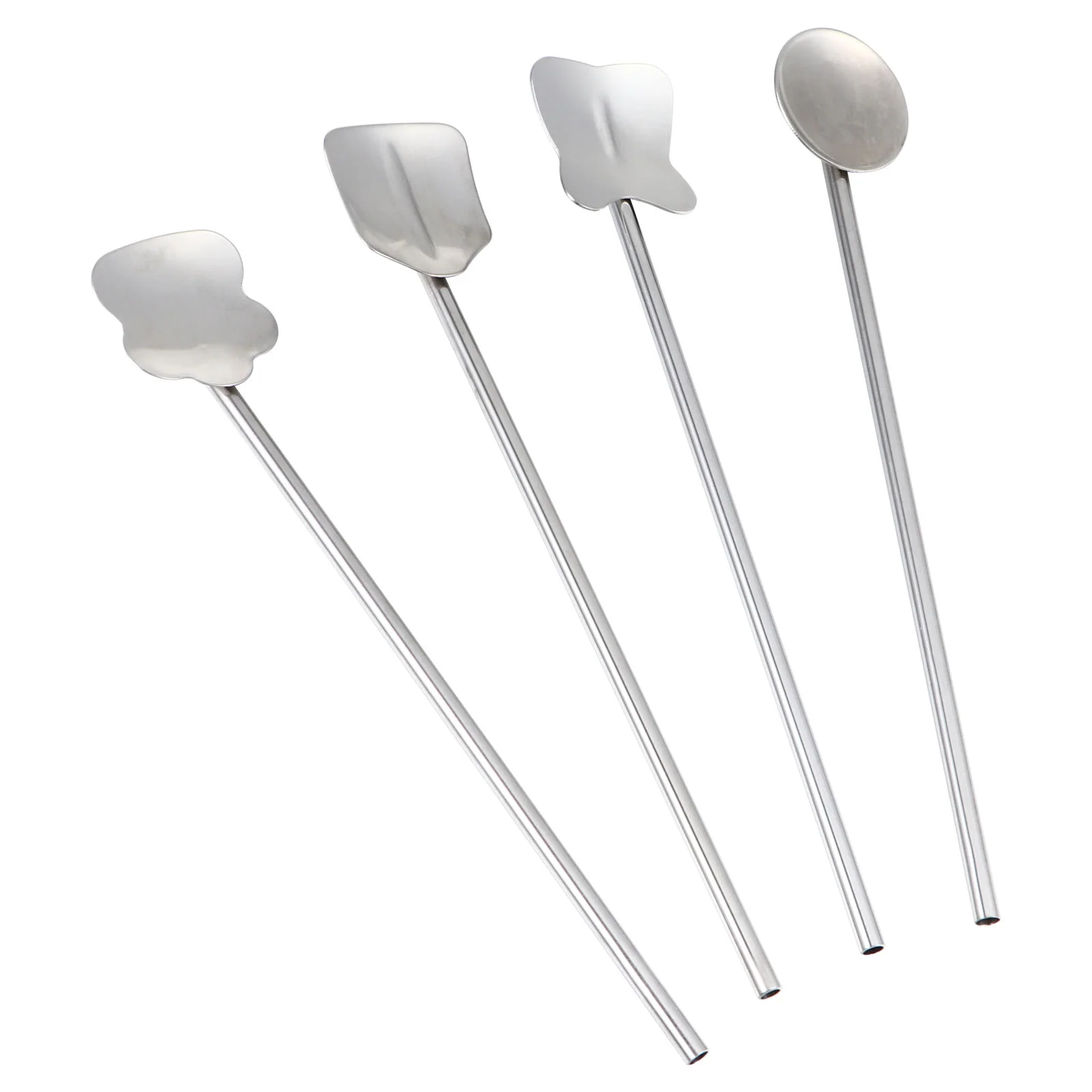 

4 шт., многоразовые ложки из нержавеющей стали