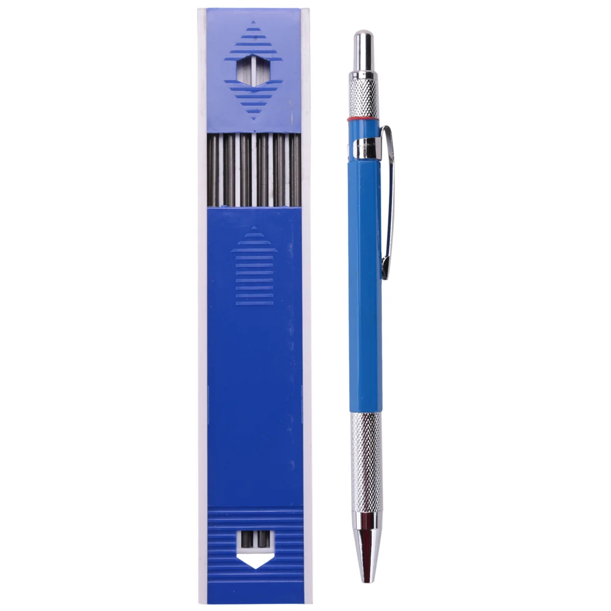 

Welders Pencil with 6Pcs Round Refills, 2.0 mm Mechanical Pencil Marker for Pipe Welder Construction Woodworking