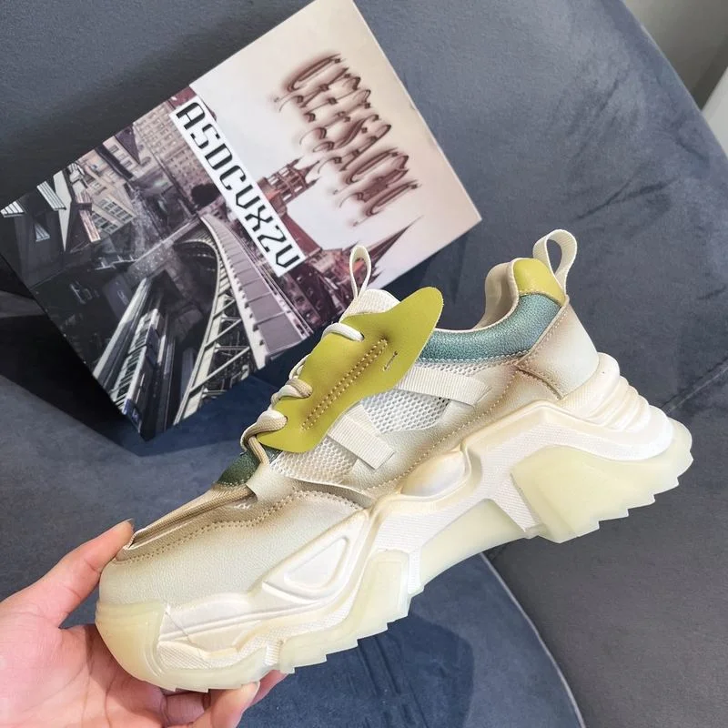 

Женские кроссовки из натуральной кожи, с круглым носком, в стиле ретро