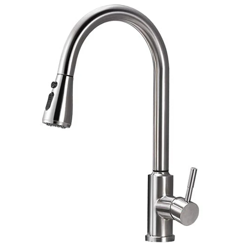 

Contact Kitchen Faucet with Sprayer, Pull Down Kitchen Sink Faucet with Brushed Nickel Stainless Steel,10inch Deck Plate