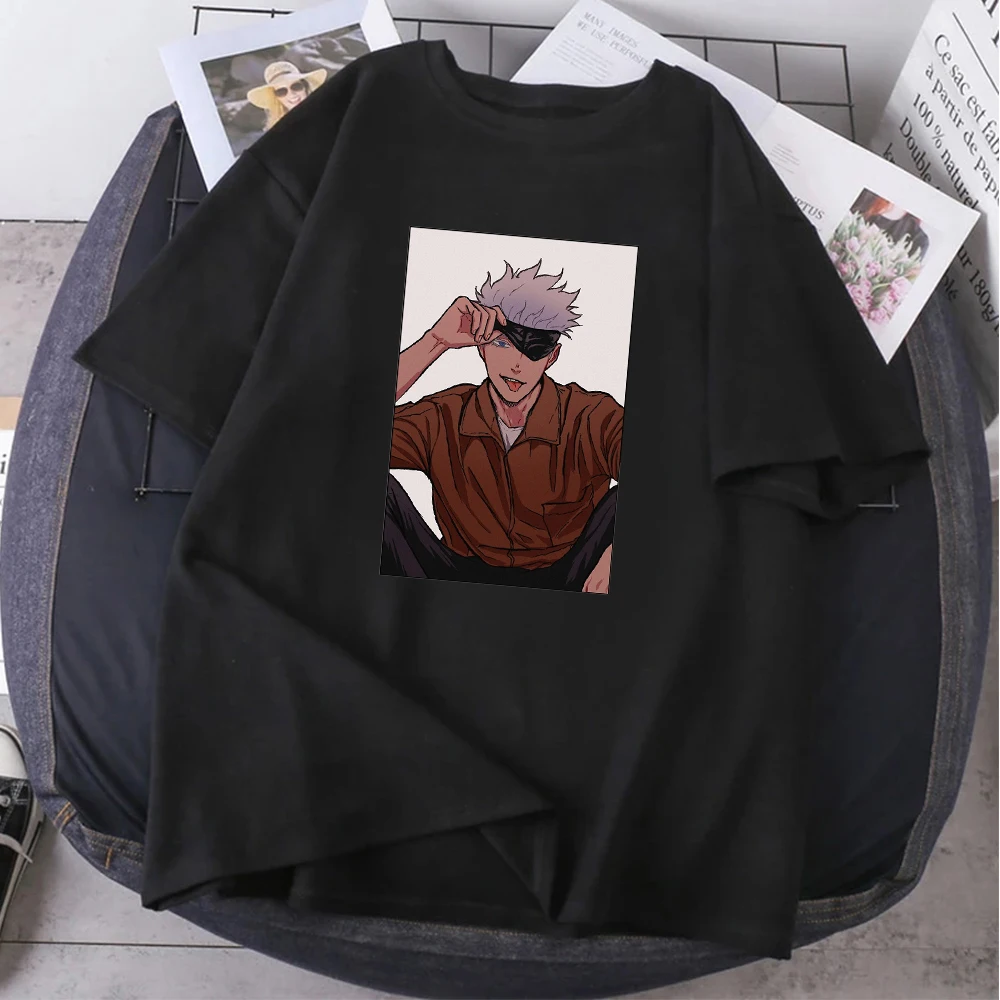 

Jujutsu Kaisen Japan Anime T-Shirts Unisex 2022 Summer Loose Tshirts Cotton Women/Men Tops Cartoon Harajuku Graphic Tee Clothes