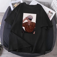 jujutsu kaisen japan anime t shirts unisex 2022 summer loose tshirts cotton womenmen tops cartoon harajuku graphic tee clothes