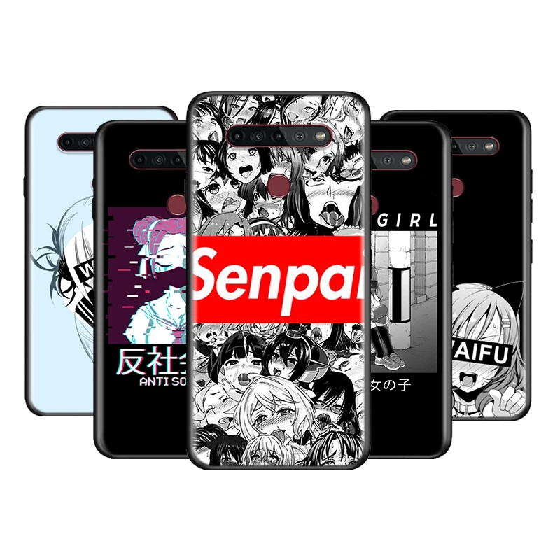 

Sad Girl Anime Senpai For LG K92 K62 K52 K42 K31 K22 K71 K61 K51S K41S K30 K20 G8 G8S G8X ThinQ Black Phone Case