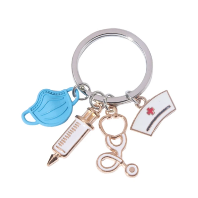 

Nurse Keychain Physician Assistant for KEY Chains Medical Keyring Stethoscope Charms Car for KEY Chain Men Women