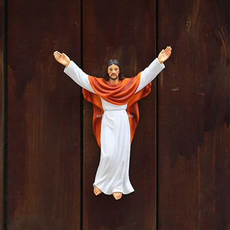 Фигурка христианского Иисуса ручная роспись католическая фигурка из смолы