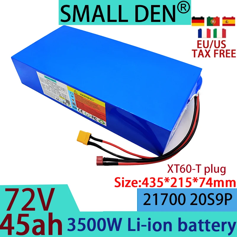 Новый литиевый аккумулятор 72 В 45 Ач 20S9P со встроенным BMS 21700 мощный аккумуляторный