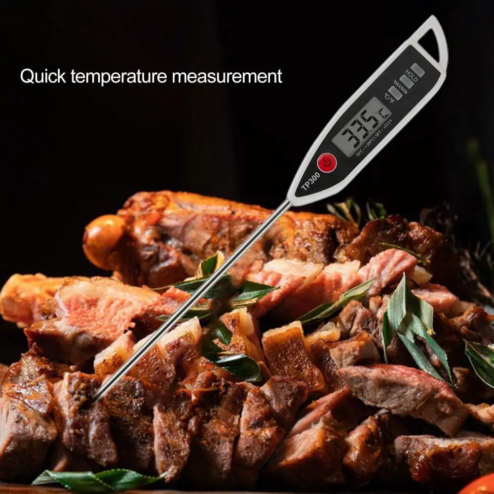 

Food Thermometer Long Probe LCD Display Waterproof Accurate Barbecue Meat Milk Baking Electronic Digital Thermometer