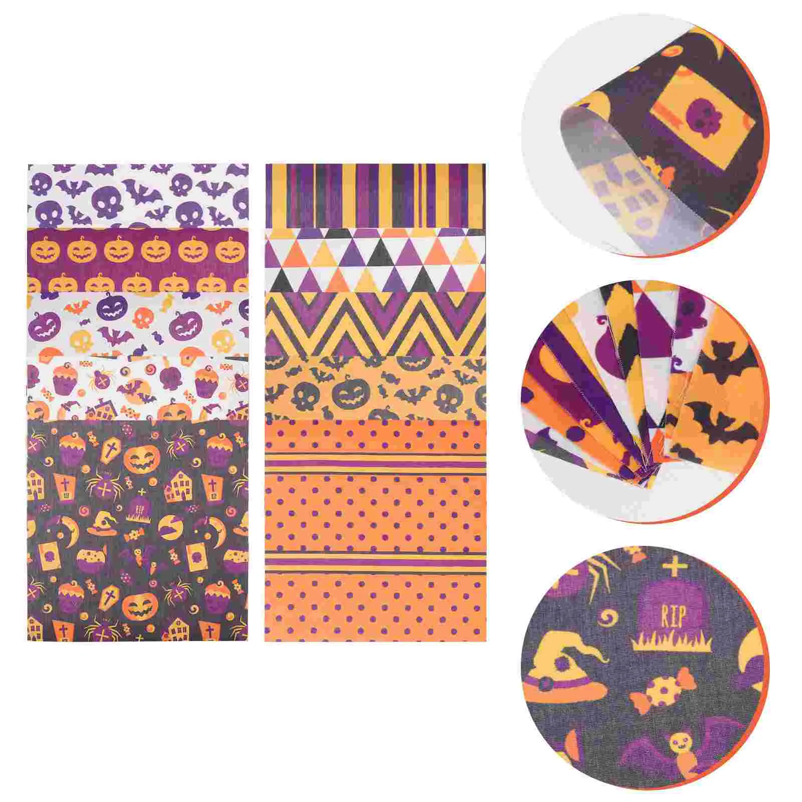

10 Sheets Halloween Cloth Set Para Mujer Interior Patchwork DIY Themed Fabric Polyester Cotton Fabrics by meters liquidations