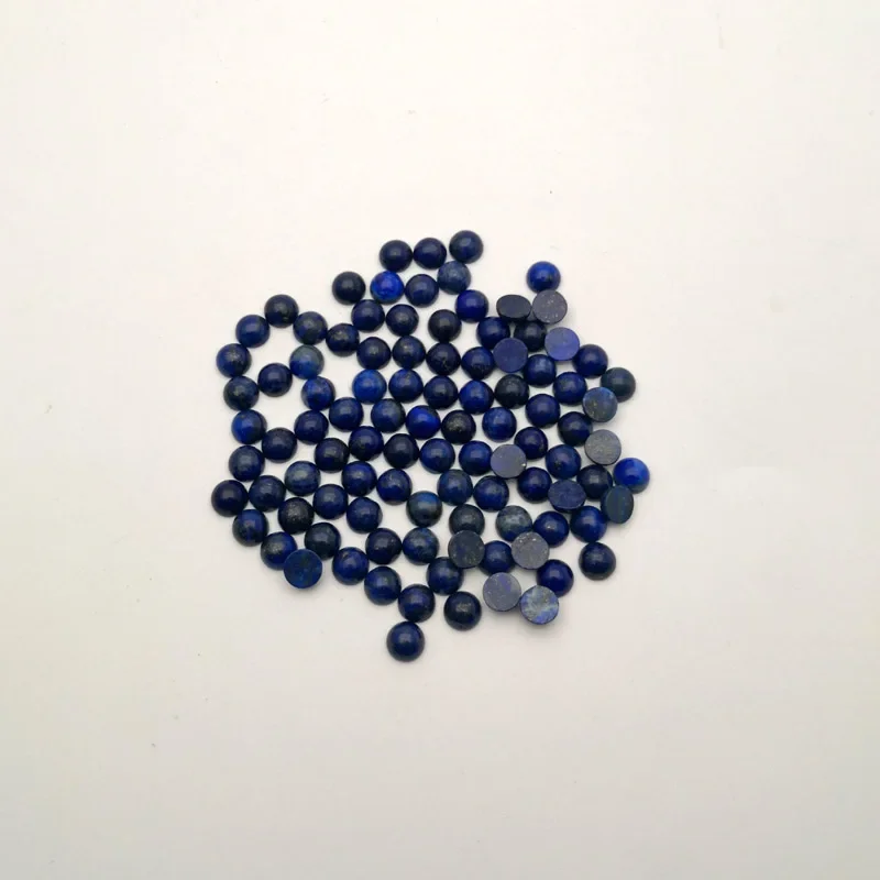 

Fashion lapis lazuli 4 6 8 10 12 mm Natural Stone cabochon Charm round bead for jewelry making Ring earring accessories 50pc