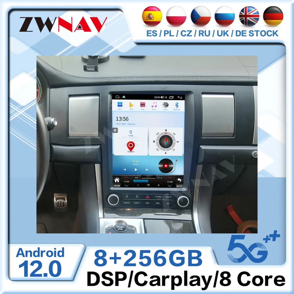 Автомобильный мультимедийный плеер Tesla с экраном Android 12 для JAGUAR XF 2004 2005 2006 2007 2008-2015