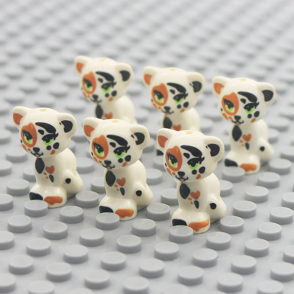 Кубики MOC фигурка животного строительные блоки кошка собака медведь дельфин