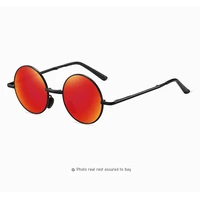 portable folding retro round sun glasses polarized mirror sunglasses custom made myopia minus prescription lens 1 to 6