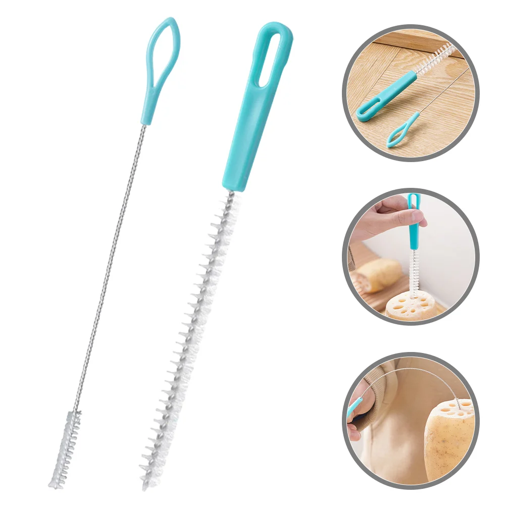 

2pcs Drinking Straw Brushes Milk Bottles Cleaning Brushes Lotus Root Hole Brush