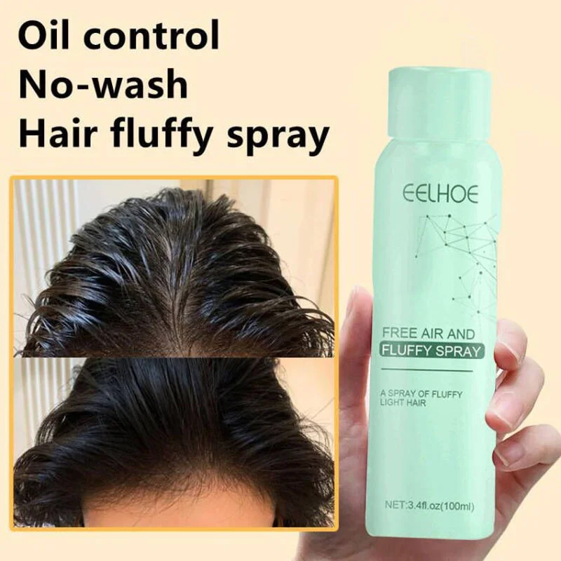 

Oil Control No-wash Hair Fluffy Spray Dry Shampoo Remove Greasy Scalp Clean Prevent Frizz Nourish Hair Volumer Spray Styling Gel