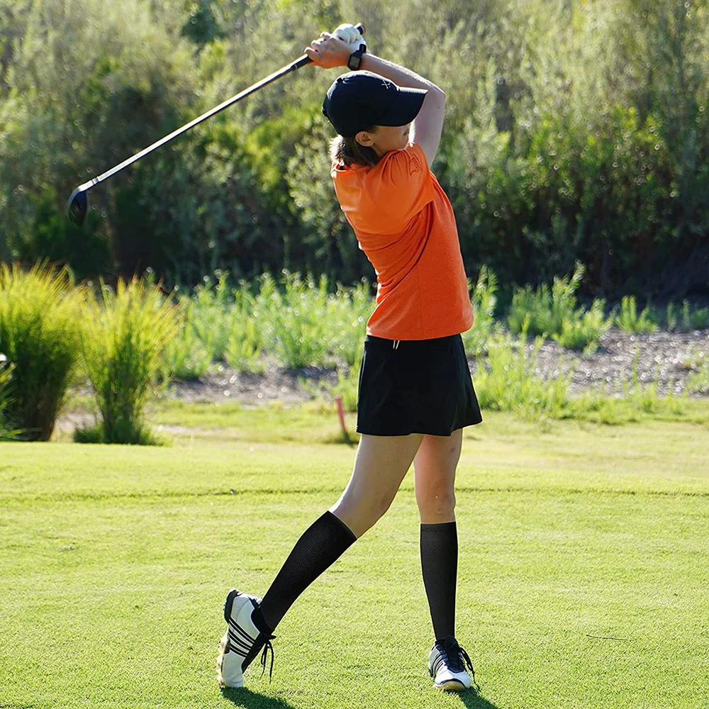 7 Pairs Compression Socks Women Men 15-20 mmHg Knee High Medical Compression Socks for Athletic Flight Travel Nurses Pregnancy