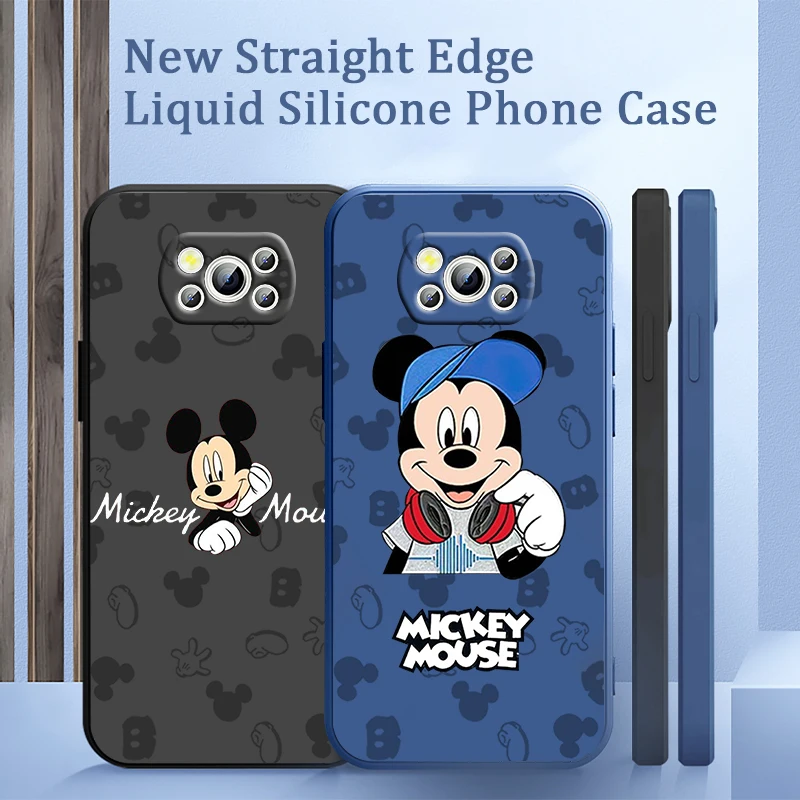 

Hot Mickey Minnie Couple Phone Case For Xiaomi Mi Poco X4 X3 C40 C31 C3 M4 M3 F4 F3 GT Pro NFC 5G Armour Liquid Rope Cover