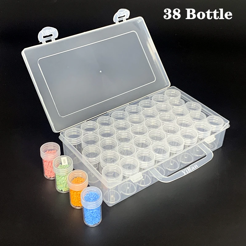 

Diamond Painting Accessories 28/32/38/40/56/60/64/80 Slot Multipurpose Transparent Container Case Diamond Mosaic Organizer Boxes