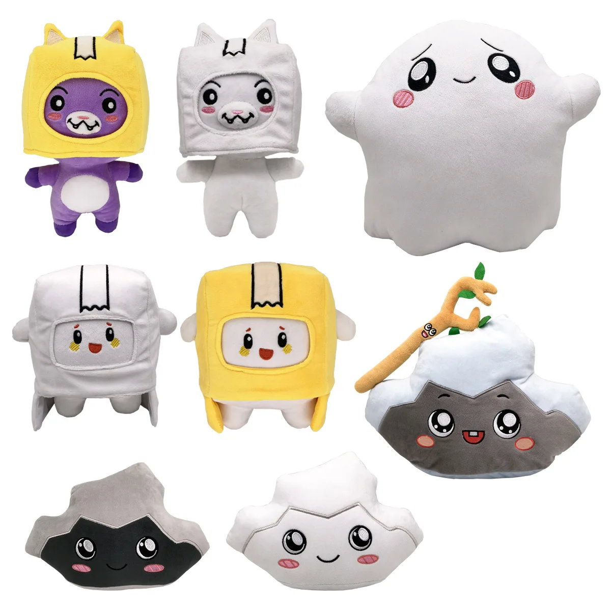 

Плюшевая игрушка Lankybox, съемный мультяшный робот, мягкая игрушка, милая мультяшная плюшевая Съемная шапочка, набивные куклы для детей